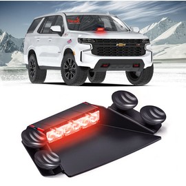 Feniex Fusion-S 1X Dash LED Light with 12V Accessory Outlet Switch Red