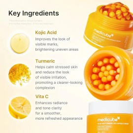 Crema Cápsulas Kojic Acid Turmeric 53g Todo Tipo Piel Día Noche