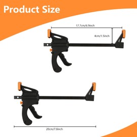 VIDETOL Woodworking Clamps Set, 5 Pack 4 Inch Bar Clamps and 5 Pack Spring Clamps, Clamps for Woodwork Fast Easy Clamping and DIY Projects