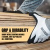 Gloveefy 3 Pair A5 Cut Resistant Gloves, Sandy Nitrile Coated,