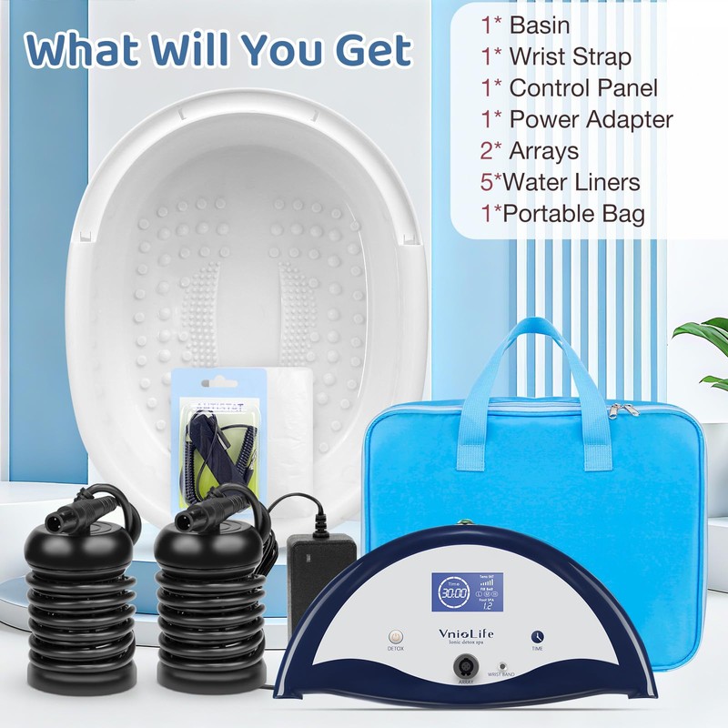 VnioLife Ionic Foot Bath Detox Machine, Portable Ion Detox Foot