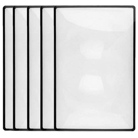 Chargenyang 5 Pcs 3X Premium Magnification Page Magnifier Fresnel Lenses Ideal for Reading Aids for Reading Newspaper Low Vision Aids Small Print and Document