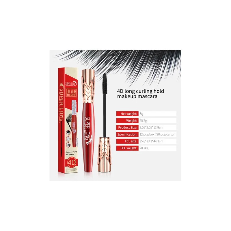 Máscara De Maquillaje M Black Para Pestañas Largas Y Rizadas