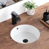 KDKSC Undermount Bathroom Sink 16 Inch Small Verticyl Round Undermount