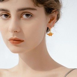 YFN Brachiosaurus Earrings 925 Sterling Silver Dinosaur Dangle Earrings Cute Dino Jewelry Gift for Women