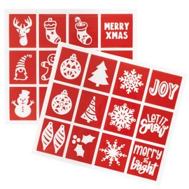 Scorch Maker - Christmas Stencil Kit, Stencil Vinyl, Christmas or Holiday Designs, Woodburning Stencils and Patterns, Pre-Cut and Pre-Weeded, Stencils for Crafts, Wood, Cardboard, Ornaments, and More