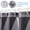 TRUSTLIFE Shower Curtains Mould Proof Resistant, Shower Curtain with 12