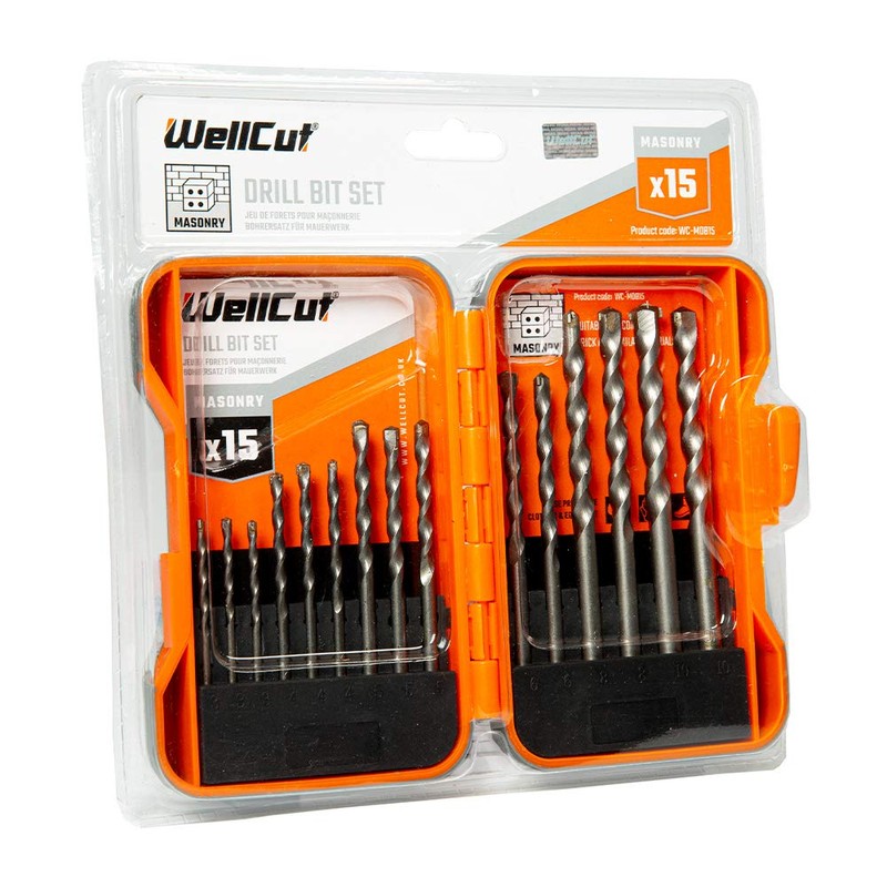 Masonry Drill Bit Set 15-Pieces 3-10mm Professional Concrete Drill Bit