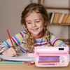 veyaltedl Transparent Mesh Pencil Case with Handle and Zip, pink,