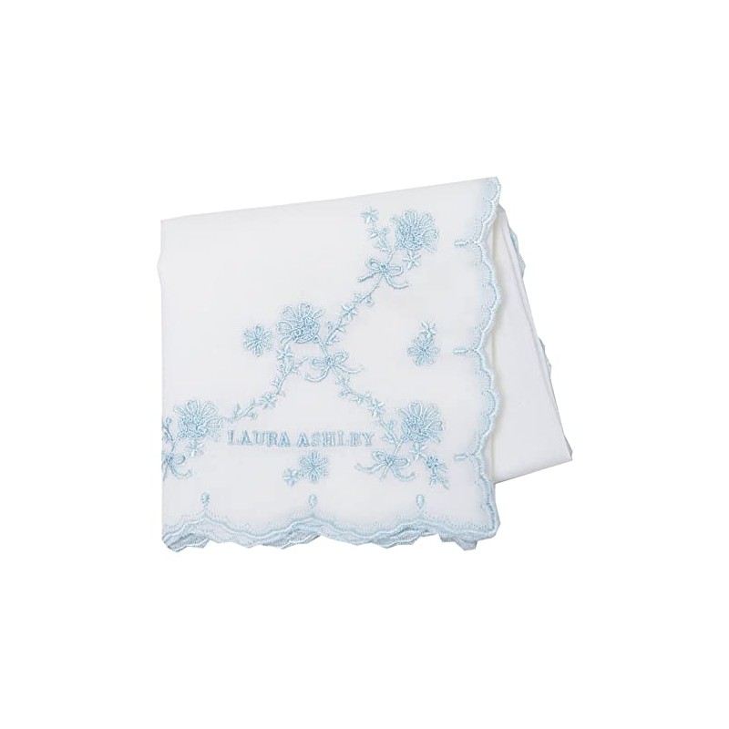 Laura Ashley 05608005 Women's Handkerchief Embroidered Handkerchief, saxon blue