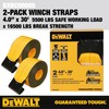 DEWALT DXBC90089 Black/Yellow 4" x 30' Winch Straps - 5,500