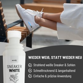 eco:fy Whitener Trainers for Colour Refreshing for White Smooth Leather, Fabric Shoes and Soles, Ideal for Discolouration, Abrasions and Scratches, for Radiantly Clean Trainers Like New