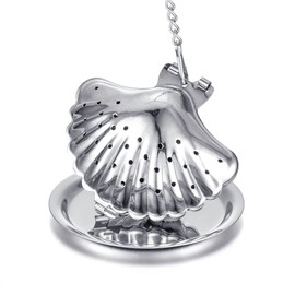 Lpraer 5 Stück Teesieb für lösen Tee, Teeei Teefilter Teainfuser Teesieb aus Edelstahl, mit Verlängertem Kettenhaken, Teesieb für Teekanne Tee-Tassen und Meisten Tee-Schalen