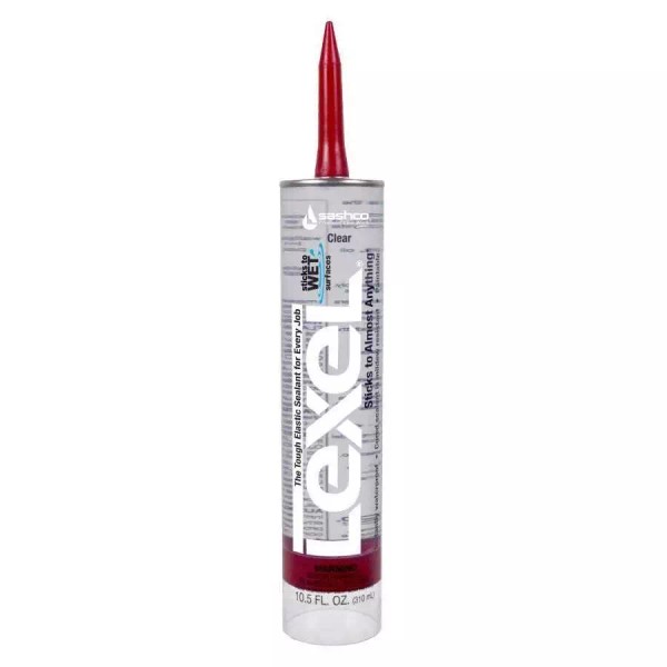 Sashco Lexel, Clear Synthetic Rubber Sealant, Waterproof & Flexible (10.5
