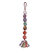 JSDDE 7 Chakra Crystal Hanging Ornament Healing Crystals Tumble Stones