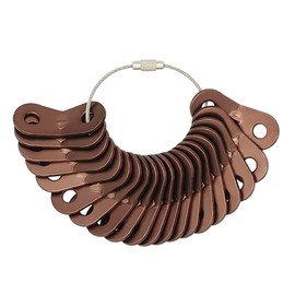 simPLEISURE Qa100088e01n0 Flexible Metal Fittings, Rope Tensioner, Tent Tarp, Rope Tensioner, Aluminum, Compatible with φ0.12 - 0.2 inches (3.0 - 5.5 mm), Cord Slider Included (Brown)