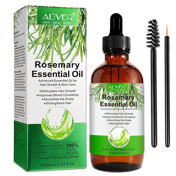 Rosemary Oil Hair 120 ml, Rosemary Oil Hair Growth, Organic Rosemary Oil for Hair Loss Regrowth Treatment for Men and Women