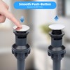 2 Pack Push and Seal Pop-up Drain Stopper with Overflow