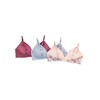 Tahari Girls' 3-Pack Molded Wireless Bras, Country Floral