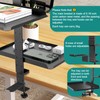 FBOAZI Under Desk Table Shelf Storage Organizer,3-Tier,Clamp on Desk Shelf