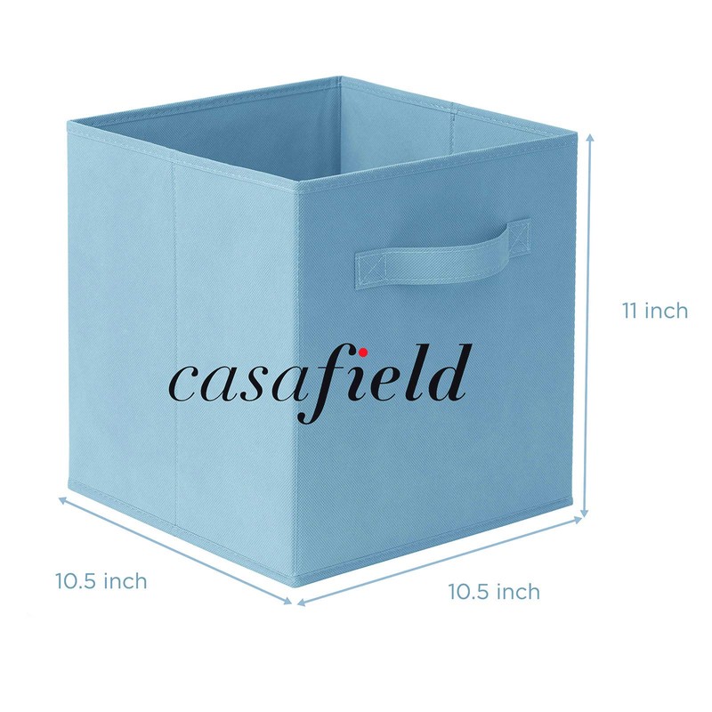 Casafield Set of 6 Collapsible Fabric Cube Storage Bins, Baby
