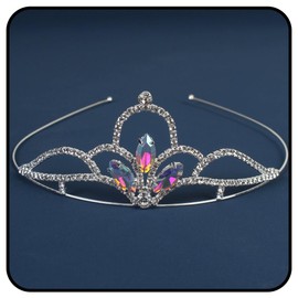 Handcess Light up Sparkly Rhinestone Tiaras and Crowns LED Silver Crystal Crown Headband Princess Costume Tiara Birthday Rave Hair Accessories for Women and Girls