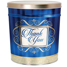C.R. Frank Popcorn - Gourmet Popcorn Tin, 6.5 Gallon, Golden Thank You (2 Way, Butter and Cheese)