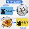 2pcs Double-Sided Black Cat Clean Dirty Dishwasher Magnet