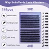 EchoVerde Lash Clusters Kit. Upgraded PBT Lash Extentions in 9-15mm