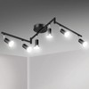 Unicozin LED 6 Light Track Lighting Kit, Black 6 Way