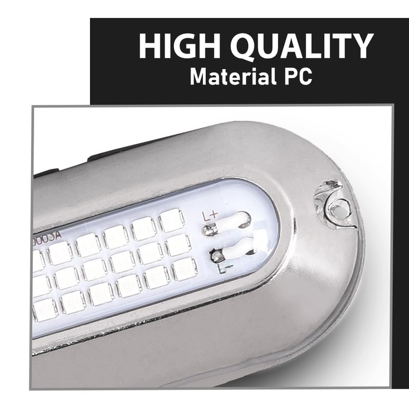 ALLGOOD 2 Pcs LED Pontoon Boat Docking Light Bright White