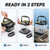 Transparent Foldable EVA Fishing Bucket, 20/22/24cm with 5m Rope Options