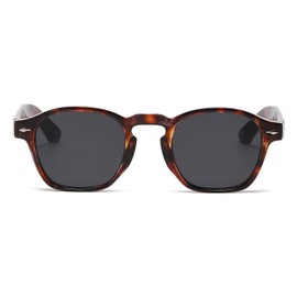 Gleyemor Fashion Sunglasses for Men Women Trendy Unisex Style UV400 Protection Shades (Tortoise Frame/Grey Lens)