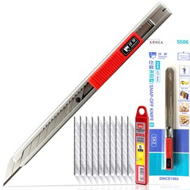SINSEUNG 9mm Auto Lock Utility Knife with 30 Degree SK2 Snap-off Blades, Precision Box Cutter for Car Vinyl Wrap, PPF, Window Tint and Craft(S506)