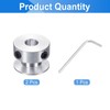 uxcell 2Pcs Single Groove Pulley, 7mm Fixed Bore 20mm Outer