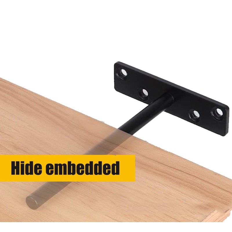 4Pcs Heavy Duty Shelf Support Bracket Invisible Shelf Bracket for