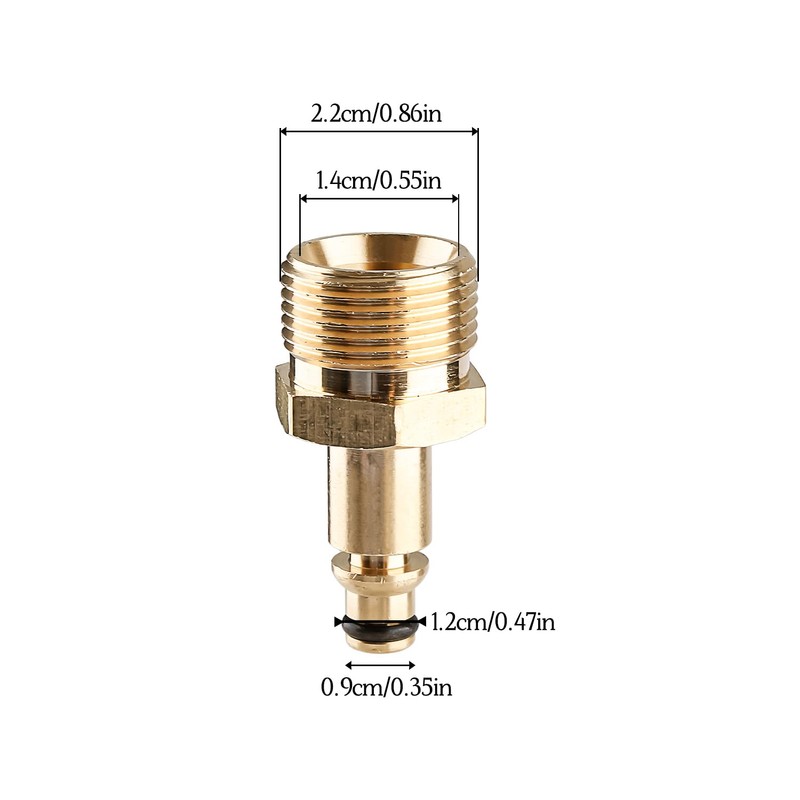 Bojueshaw M22 High Pressure Washer Adapter,Brass Quick Plug-in Connect Coupler