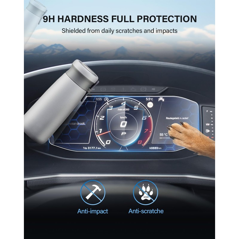 WEIPIN Digital Cockpit Screen Protector Compatible with Sea-t Ta-rraco Ate-ca
