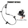 Unifizz 2pcs Black 57450-TR3-A02 57455-TR3-A02 ABS Wheel Speed Sensor Front