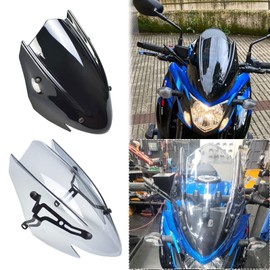 Midimttop Windshield Compatible with Su-zu-ki GSX-S750 GSXS 750 GSXS 750 2017 18 2019 2020 2021 2022 Windscreen Windshield Deflector with Bracket Motorcycle Accessories (Light Smoke)