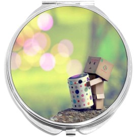 NewCharms Cute Robot Compact with Mirrors - Perfect for your Pocket or Purse