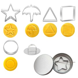 SZSMW 8 Dalgona Kekse - Dalgona - Kekse Kaufen Fertig - Ideal Zum Backen, Kochen, Pfannkuchen Oder Gebratenen Eiern, Geeignet Zum Schneiden Von Keksteig, Fudge, Sandwiches, KäSe, Weich