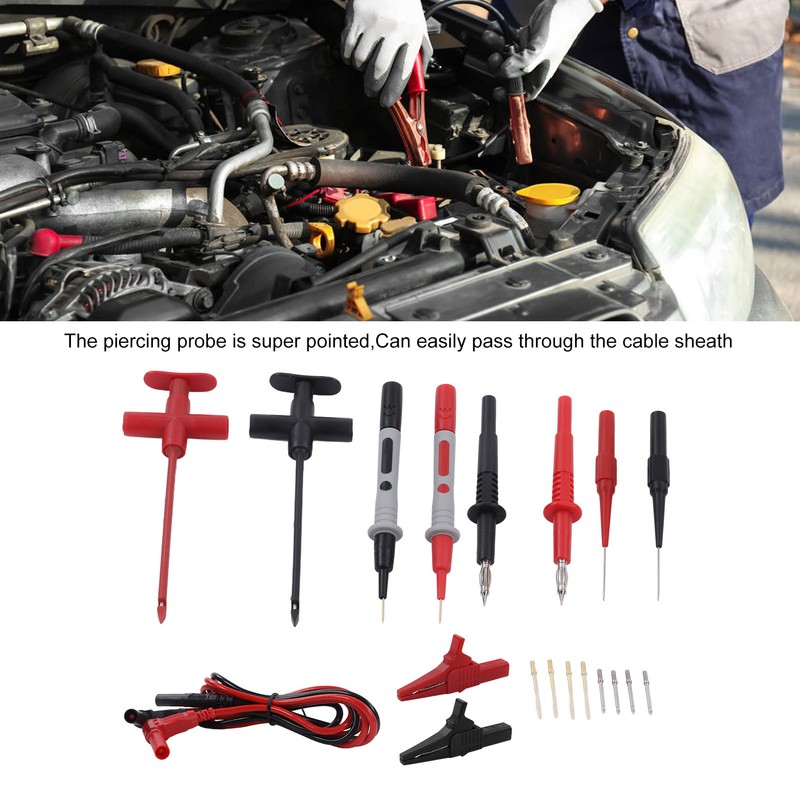 Multimeter Test Leads Kit Crocodiles Clip Banana Plug Testing Cable