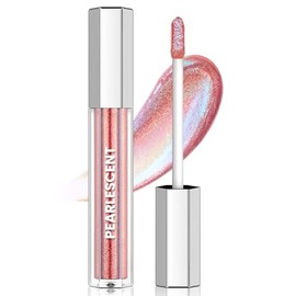HOSAILY Coral Orange Glitter Lip Gloss Liquid Lipstick, Diamond Shimmer Metallic Sparkly Iridescent Chameleon Lip Gloss Gift for Women, Long Lasting Waterproof Highly Pigment Holographic Lip Makeup06