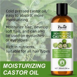 Aceite De Ricino Hidratante For El Crecimiento Del Cabello,