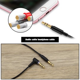 EMSea Headphone Audio Cable Straight 3.5 mm Jack Plug to 3.5 mm L Jack Plug AUX Cable 1.5 m Compatible with Sony MDR-10R, MDR-XB950B1, MDR-XB950bt, MDR-100ABN, MDR-1A, MDR-1000X