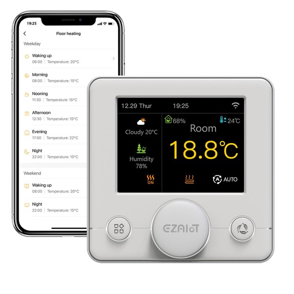 EZAIoT WiFi Smart Digital Thermostat Tuya Warm Underfloor Heating Thermoregulator for Water/Gas Boiler Alexa Google Home