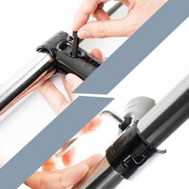 10 Sets 28 mm T Pipe Clamp, Cold Rolled Steel Connector with Allen Key Bolts and Nuts for OD 28 mm Tube, Chain Link Fence End Rail T Clamps, Black