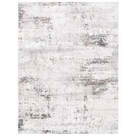 SAFAVIEH Amelia Collection Area Rug - 9' x 12', Ivory & Grey, Modern Abstract Design, Non-Shedding & Easy Care, Ideal for High Traffic Areas in Living Room, Bedroom (ALA448A)