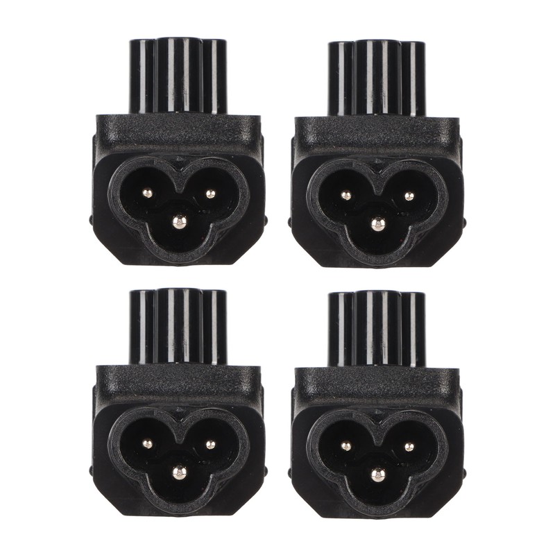 4PCS IEC320 C6 to IEC320 C5 Power Adapter Plug and